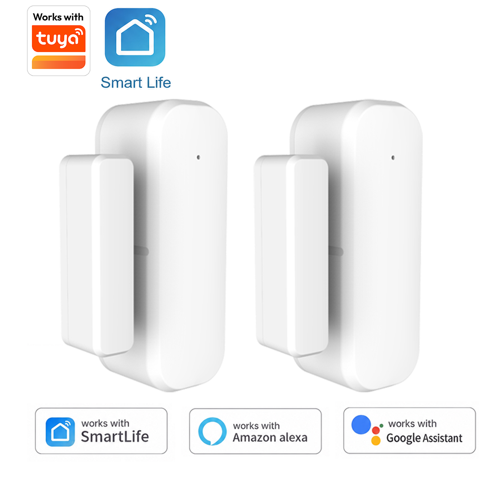 Smart Home Automation Kit - Tuya Wi-Fi スマートドアおよび窓センサー 磁気スイッチ付き Alexa および