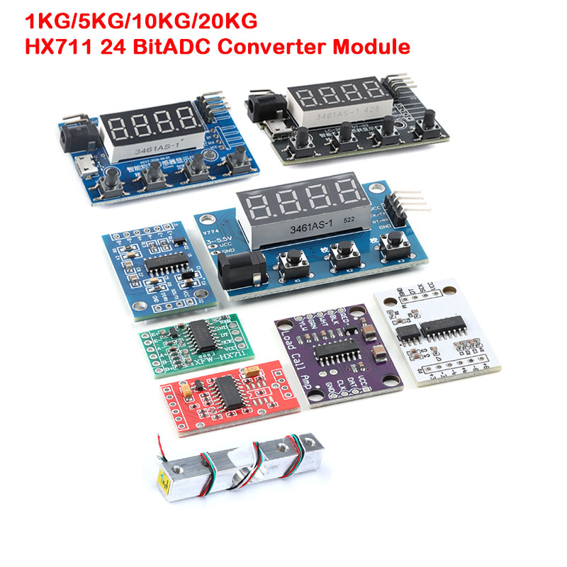 Sensor Kit Arduino - ロードセル HX711 AD モジュール重量センサーデジタルディスプレイ電子スケール計量圧力センサー arduino 用