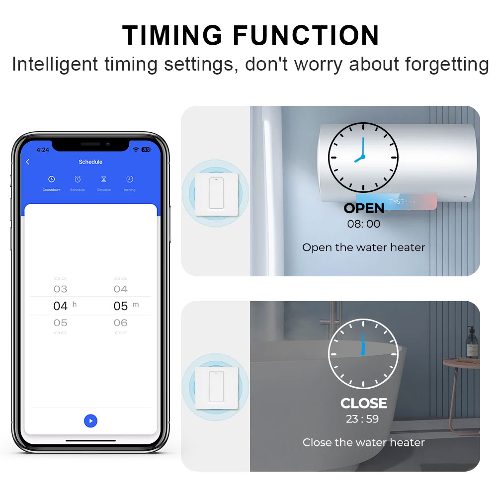 スマート給湯器スイッチ/WiFi&Bluetooth タッチ - Smart Light Switch Wifi のレビューと価格